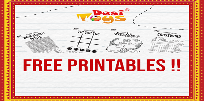 Creative Summer Play: Fun with ‘Desi Toys’Summer themed Activity Sheets