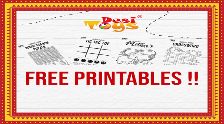 Creative Summer Play: Fun with ‘Desi Toys’Summer themed Activity Sheets
