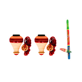 Spinning Tops/Lattu PO2 & Gilli Danda Combo | Viti Dandu & Bhawara Wooden Toys | 8 Years + |  Festival Gift Pack For Kids