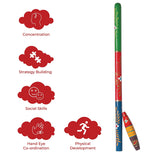 (Pack of 10) Gilli Danda Combo | Viti Dandu Wooden Toys | 8 Years+ | Festive Gift For Kids