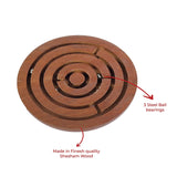 (Pack of 10) Bada Bhool Bhulaiyaa | Wooden Swirl Ball in Maze Puzzle Labyrinth | 5 Year+ | Festive Gift For Kids