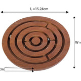 (Pack of 10) Bada Bhool Bhulaiyaa | Wooden Swirl Ball in Maze Puzzle Labyrinth | 5 Year+ | Festive Gift For Kids