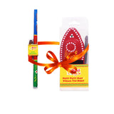 Steam Toy Boat & Gilli Danda Combo | Wooden & Tin Toy | Collectible | Festival Gift Set For Kids