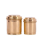 (Pack of 2) Miniature Ubhe Dabbe | Brass Toys | Collectible Pretend Playset