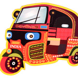 Auto Rickshaw Fridge Magnet |Made in MDF|3 x 2.5 inches size| Indian Inspired Design |Souvenir| Ideal for gifting