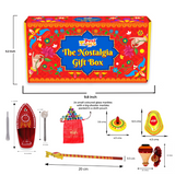 (Combo of 6) Nostalgia Toys Festival Gift Box | Wooden Tin Toys Gift Set | Collectible Return Gift |  Fun Collectible Set for Kids | Festival Gift | Ideal Return Gift Pack For Kids