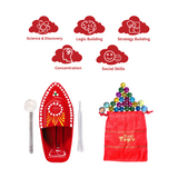 Steam Toy Boat & Marbles Kancha Game Combo | Marbles & Putt Putt Nav TIn Toys | Collectible | Festive Gift For Kids