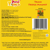 Train Fridge Magnet |Made in MDF|3 x 2 inches size| Indian Inspired Design |Souvenir| Ideal for gifting