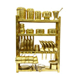 Royal Kitchen Set Gift Pack | Brass Pretend Play Kitchen Set | Collectible Pretend Playset or Return Gift | Festive Gift