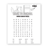 Back To School - Word Search Puzzle - Activity Sheet