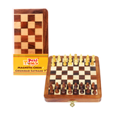 Handcrafted Foldable Magnetic Chess Board Set For Kids & Adults | Buddhibal Wooden Satranj 7 inches | 6 Years +