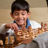Handcrafted Foldable Magnetic Chess Board Set For Kids & Adults | Buddhibal Wooden Satranj 7 inches | 6 Years +
