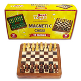 Handcrafted Foldable Magnetic Chess Board Set For Kids | Buddhibal Wooden Satranj 12 inches | 6 Years +