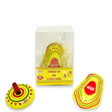 Combo of Spinning Top & Tin Clicker | Tin Toys | Collectible | Festive Gift for Kids