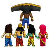 Ramayana Plush Doll Set | Cotton Soft Toys | Collectible Play Set | Washable Soft Cotton Toys for Kids | Gift Set For Kids