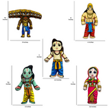 Ramayana Plush Doll Set | Cotton Soft Toys | Collectible Play Set | Washable Soft Cotton Toys for Kids | Gift Set For Kids