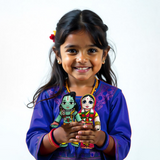 (Pack of 2) Lord Ram Sita Plush | Cotton Dolls Soft Toys | Collectible Play Set | Festival Gift | Ideal Return Gift Pack For Kids