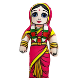 (Pack of 2) Lord Ram Sita Plush | Cotton Dolls Soft Toys | Collectible Play Set | Festival Gift | Ideal Return Gift Pack For Kids