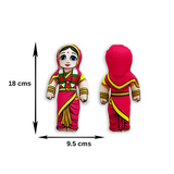 (Pack of 2) Lord Ram Sita Plush | Cotton Dolls Soft Toys | Collectible Play Set | Festival Gift | Ideal Return Gift Pack For Kids
