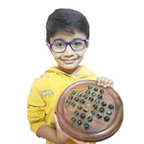 Brainvita Marble Game | Wooden Buddhijaal Solitaire Board Game |  8 Years + | Best For Kids Gifting