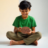 (Pack of 10) Bada Bhool Bhulaiyaa | Wooden Swirl Ball in Maze Puzzle Labyrinth | 5 Year+ | Festive Gift For Kids
