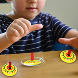 (Set of 3) Tin Spinning Tops | Spinner Tin Toy | 4+ Years | Festival Gift | Ideal Return Gift Pack For Kids