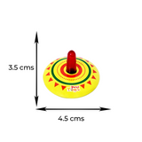 (Set of 3) Tin Spinning Tops | Spinner Tin Toy | 4+ Years | Festival Gift | Ideal Return Gift Pack For Kids