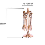 Brass Miniature Spoon stand pretend play set, Pital ka chamach stand, Collectible
