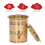 Miniature Tank with Tap | Brass Tap Pawali | Collectible Pretend play Set