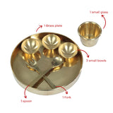 Miniature Plate | Brass Thali | Collectible Pretend Play Set
