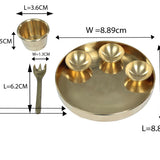 Miniature Plate | Brass Thali | Collectible Pretend Play Set