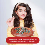 Brainvita Marble Game | Wooden Buddhijaal Solitaire Board Game |  8 Years + | Best For Kids Gifting