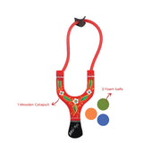 Gulel Catapult With Foam Balls For Kids | Wooden Slingshot Gulel | Collectible | Best For Gift