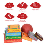 Lagori Game set for Kids /Seven  Stones / Pithu / Sitoliya - Handpainted