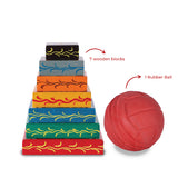 Lagori Game set for Kids /Seven  Stones / Pithu / Sitoliya - Handpainted
