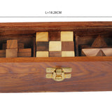 3 in 1 puzzle set , Teen Paheli with Burr, Star and Snake Cube Puzzle