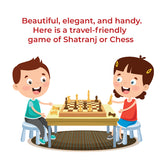 Handcrafted Foldable Magnetic Chess Board Set For Kids & Adults | Buddhibal Wooden Satranj 7 inches | 6 Years +