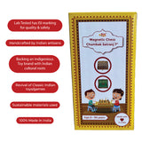 Handcrafted Foldable Magnetic Chess Board Set For Kids & Adults | Buddhibal Wooden Satranj 7 inches | 6 Years +