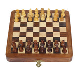 Handcrafted Foldable Magnetic Chess Board Set For Kids | Buddhibal Wooden Satranj 12 inches | 6 Years +