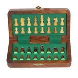 Handcrafted Foldable Magnetic Chess Board Set For Kids | Buddhibal Wooden Satranj 12 inches | 6 Years +