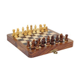 Handcrafted Foldable Magnetic Chess Board Set For Kids | Buddhibal Wooden Satranj 12 inches | 6 Years +