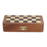 Handcrafted Foldable Magnetic Chess Board Set For Kids | Buddhibal Wooden Satranj 12 inches | 6 Years +