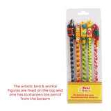 Handpainted Pencils Set of 5 | Wooden Rangeen Kalam | Collectible | Festive Gift For Kids