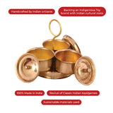Brass Miniature Pretend Playset Trimukh, Collectible