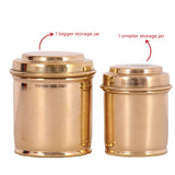 (Pack of 2) Miniature Ubhe Dabbe | Brass Toys | Collectible Pretend Playset