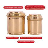 (Pack of 2) Miniature Ubhe Dabbe | Brass Toys | Collectible Pretend Playset