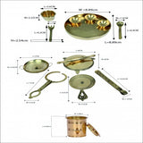 Premium Brass Miniature Pretend play Kitchen set | Brass Toys | Collectible