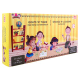 2 in 1 Goats n Tigers & Snakes n Ladders Strategy Board Game