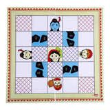 2 in 1 Strategy Board game of Tic Tac Toe and Chauka Bara