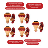 (Pack of 5) Spinning Tops | Wooden Lattu Bhawara | 6 Years + | Festive Gift For Kids